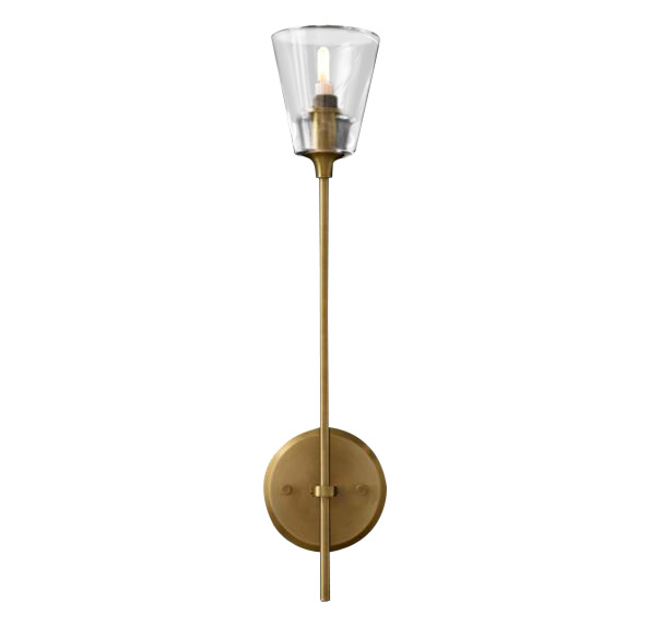 Настенный светильник Torche De Verre 1 light gold, фото 2