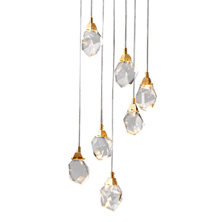 Подвесной светильник Crystal rock 7 gold, фото 2