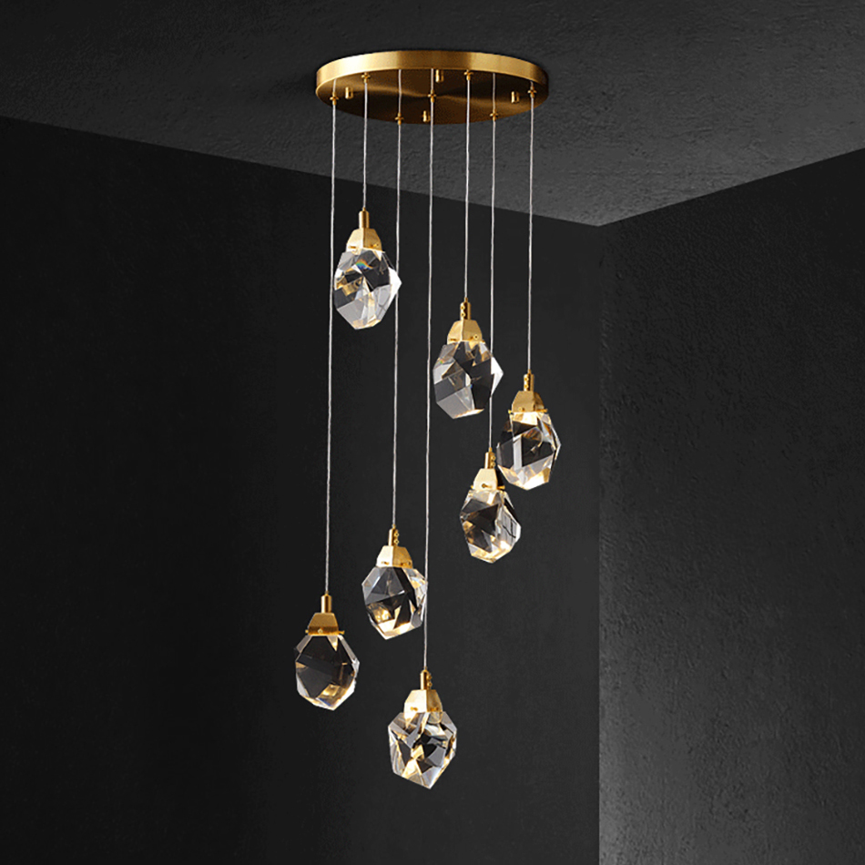 Подвесной светильник Crystal rock 7 gold, фото 3