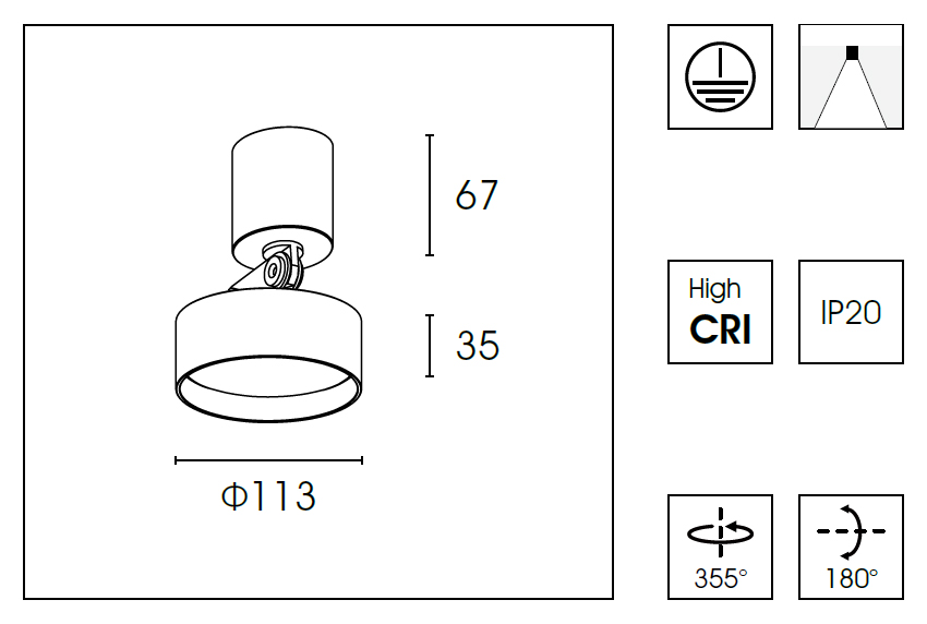 Спот WB8513DR d.11.3, фото 2