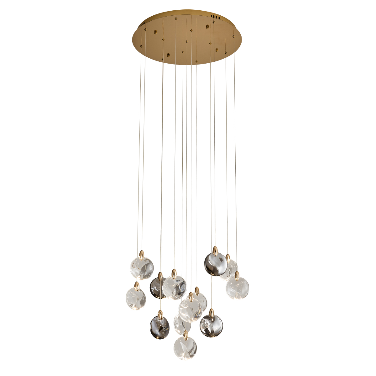 Подвесной светильник OD2440-13 gold/clear+amber+grey, фото 2