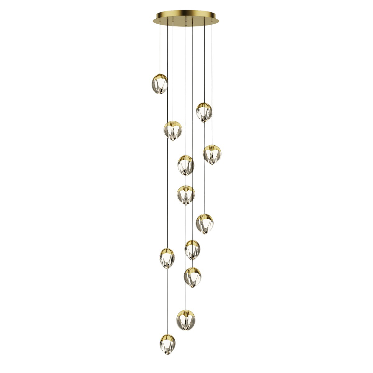 Подвесной светильник MD24001033-12A gold/clear, фото 2