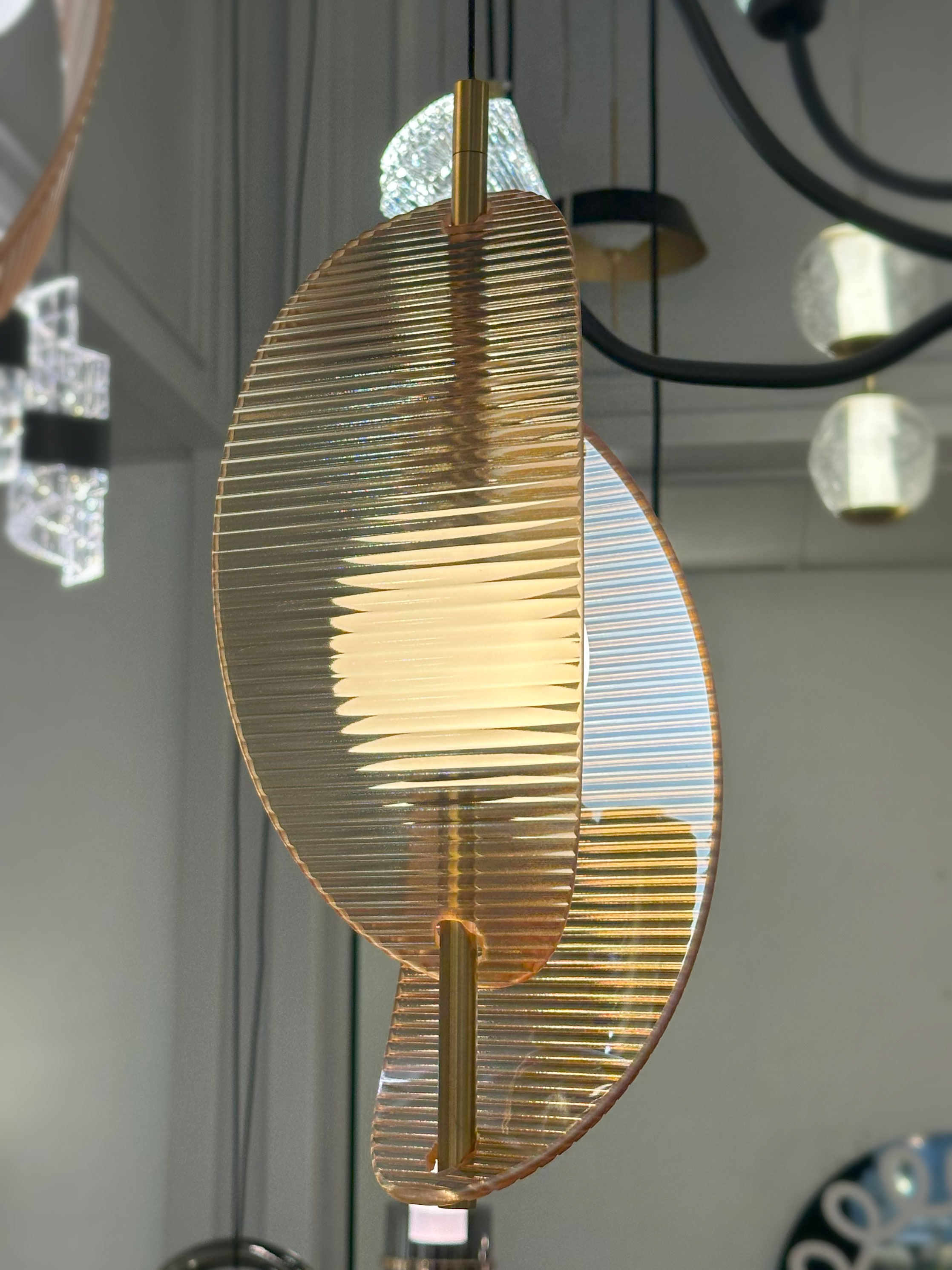 Подвесной светильник MD24030035-3A brass/amber, фото 5