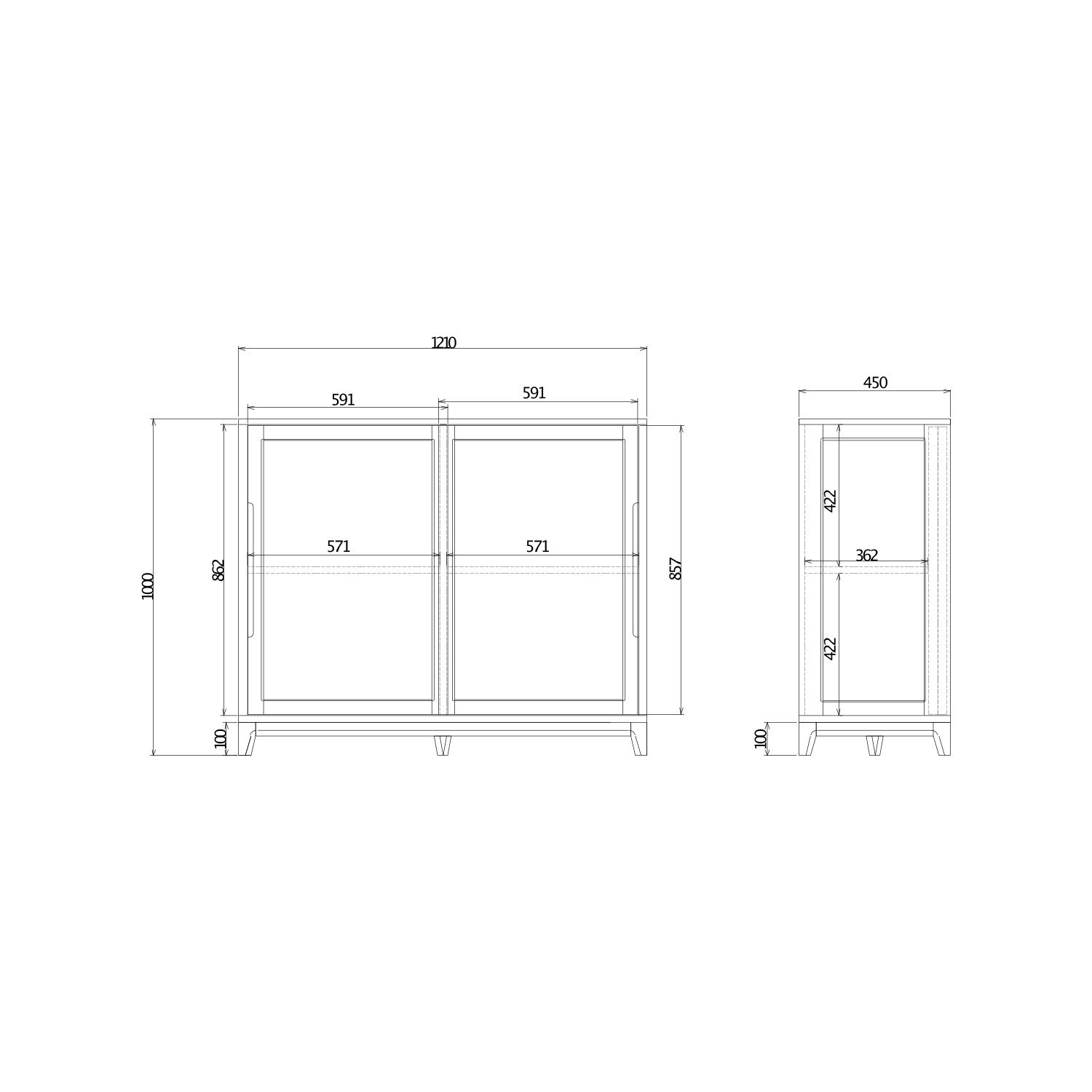 Низкая витрина Case CS160, фото 7